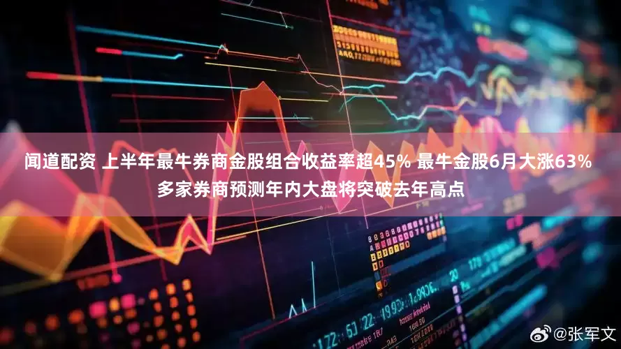 闻道配资 上半年最牛券商金股组合收益率超45% 最牛金股6月大涨63% 多家券商预测年内大盘将突破去年高点