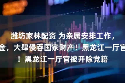 潍坊家林配资 为亲属安排工作，大肆收受礼金，大肆侵吞国家财产！黑龙江一厅官被开除党籍